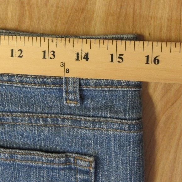 HANNAH Becky Capri Skimmer Jeans Womens Sz 10 Comfort Stretch Denim Bermuda Crop - Picture 12 of 15
